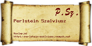 Perlstein Szalviusz névjegykártya